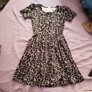 LuLaRoe Amelia Vintage Leopard Dress